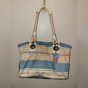 Coach nautical beach themed bag